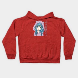 Kawaii Anime Cat Girl Kids Hoodie